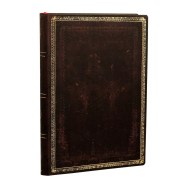 Black Moroccan Mini Lined Softcover Flexi Journal (240 pages)