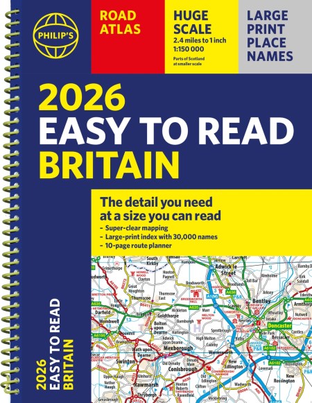 2026 Philip’s Easy to Read Road Atlas of Britain