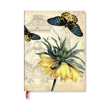 Golden Fritillaria Midi Lined Softcover Journal (Elastic Band Closure)