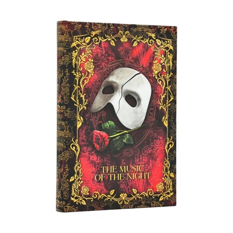 Masked Melody (Phantom of the Opera) Mini Lined Hardcover Journal (Elastic Band Closure)
