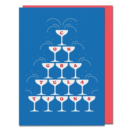 Champagne Congratulations Greeting Card  (Pack of 6)